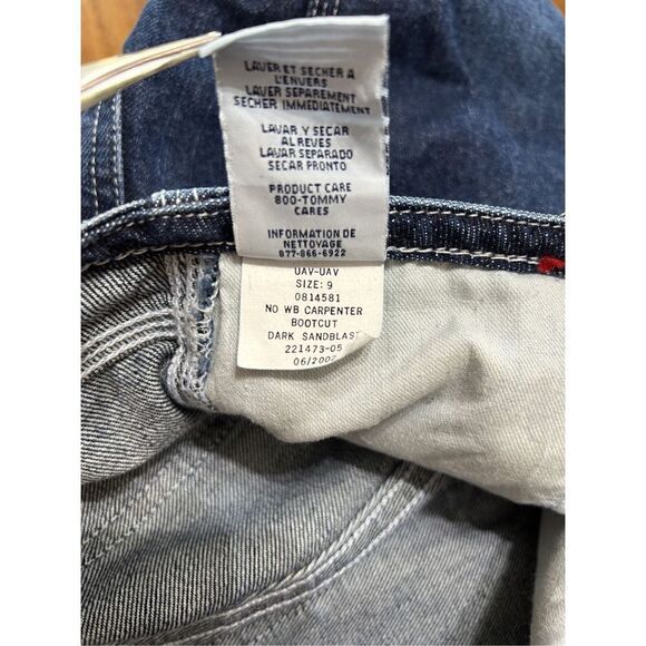 Vintage Tommy Jeans Carpenter Bootcut Dark Sandblast Juniors Size 9 - Picture 10 of 14